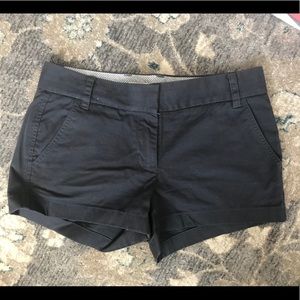 NAVY CHINO J CREW SHORTS. 3-inch inseam